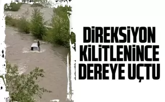 Direksiyon Kilitlenince Dereye Uçtu 