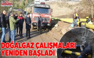 DOĞALGAZ ÇALIŞMALARI YENİDEN BAŞLADI