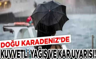 Doğu Karadeniz’de kuvvetli yağış ve kar uyarısı!