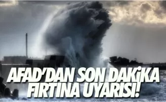 Doğu Karadeniz’e fırtına uyarısı