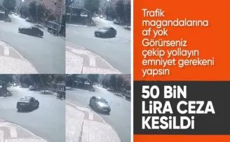 Drift atan sürücüye 50 bin TL ceza kesildi