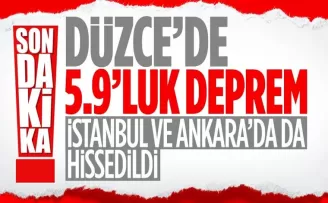 Düzce'de 5.9 büyüklüğünde deprem. İstanbul'da da hissedildi!