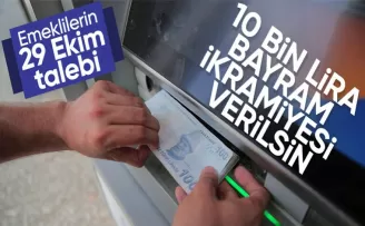 Emekliler 10 bin lira ikramiye talep etti