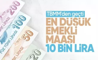 En düşük emekli maaşının 10 bin liraya çıkarılması TBMM’de kabul edildi