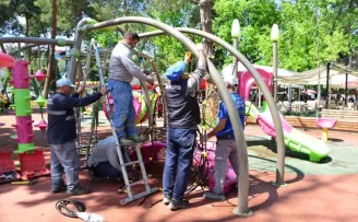 Erbaa Belediyesi 45 parkta bakım onarım çalışması başlattı