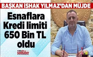 Esnaf Kredi limiti 650 Bin TL oldu