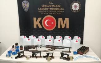 Giresun'da 22,5 litre sahte içki ele geçirildi