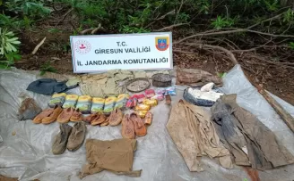 Giresun’da bölücü terör örgütüne ait sığınak bulundu