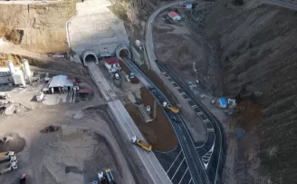 Giresun-Sivas güzergahındaki Eğribel Tüneli’nin inşası tamamlandı
