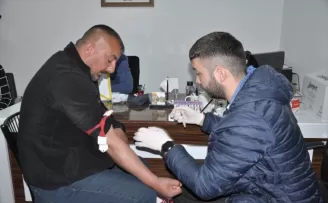 Gümüşhacıköy’de belediye personeli sağlık taramasından geçti