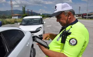 Gümüşhacıköy’de Kurban Bayramı öncesi trafik denetimi yapıldı