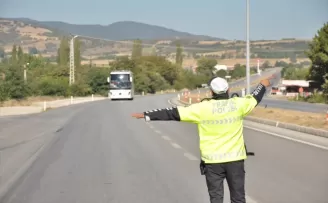 Gümüşhacıköy’de yolcu otobüsleri denetlendi