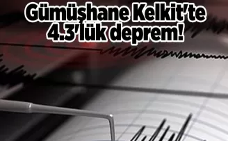 Gümüşhane Kelkit’te 4.3’lük deprem!