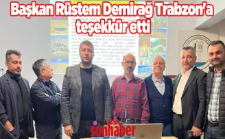 GÜMÜŞHANE’NİN DERDİ İLE DERTLENEN TRABZON’A TEŞEKKÜRLER.. 
