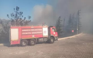 GÜNCELLEME - Amasya’da Harşena Kalesi yakınındaki ormanlık alanda yangın çıktı