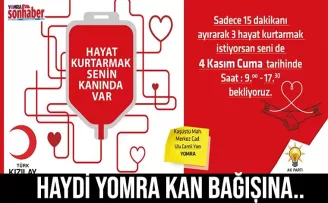 Haydi Yomra Kan bağışına