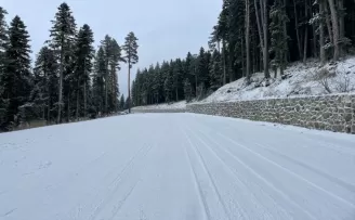 Ilgaz Dağı'nda kar yağışı etkili oluyor