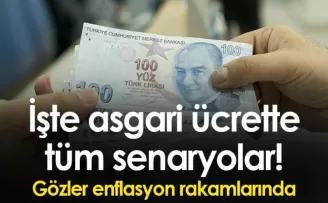 İşte asgari ücrette tüm senaryolar! Gözler enflasyon rakamlarında