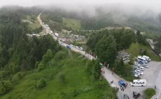 İstiklal Yolu yürüyüşünde ilk kamp alanına ulaşıldı