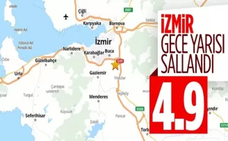 İzmir'de 4.9 büyüklüğünde deprem