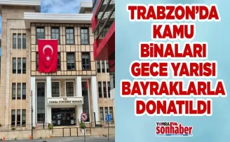 Kamu binalarına Terörsüz Türkiye için bayrak asıldı