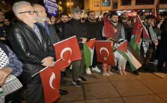 Karabük’te İsrail’in Gazze’ye yönelik saldırıları protesto edildi