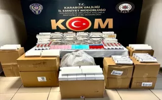 Karabük'te kaçak tütün, makaron ve parfüm ele geçirildi