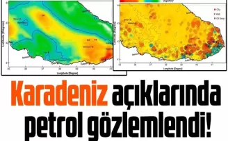 Karadeniz açıklarında petrol gözlemlendi!