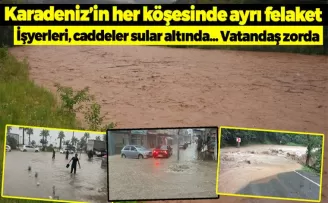 Karadeniz'in her köşesinde ayrı felaket!