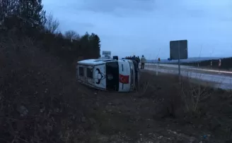 Kastamonu’da devrilen karavandaki 3 kişi yaralandı