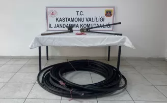 Kastamonu'da kablo hırsızlığı yapan 3 şüpheli tutuklandı