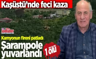 Kaşüstü’nde feci kaza 1 ölü