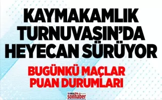 Kaymakamlık Turnuvasında heyecan sürüyor