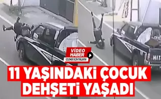 Kız çocuğuna araç çarpma anı güvenlik kamerasına yansıdı!