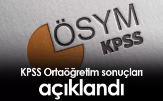 KPSS Ortaöğretim sonuçları açıklandı