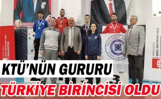 KTÜ’lü sporcudan büyük başarı! Türkiye birincisi oldu