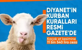 Kurban kesimini düzenleyen tebliğ Resmi Gazete’de