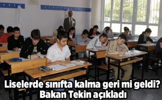 Liselerde sınıfta kalma geri mi geldi? Bakan Tekin açıkladı