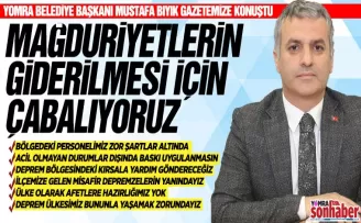 MAĞDURİYETLERİN GİDERİLMESİ İÇİN ÇABALIYORUZ