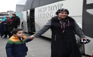 Malatya’dan 61 depremzede Rize’ye geldi