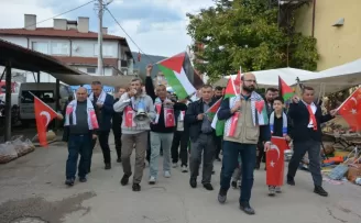 Mengen’de Filistin’e destek yürüyüşü düzenlendi
