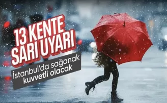 Meteoroloji’den 13 şehre sarı uyarı: İstanbul’da kuvvetli sağanak bekleniyor