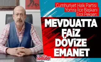 Mevduatta faiz, dövize emanet