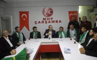 MHP Samsun Milletvekili Topsakal ve İl Başkanı Mucur’dan Çarşamba’ya ziyaret