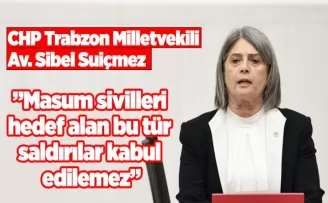 Milletvekili Sibel Suiçmez’den  İSRAİL’E KINAMA