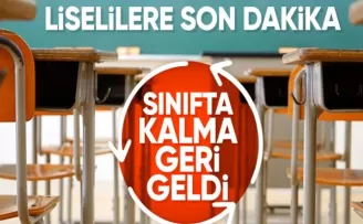 Milli Eğitim Bakanı Yusuf Tekin açıkladı: Liselere sınıf tekrarı geri geliyor!