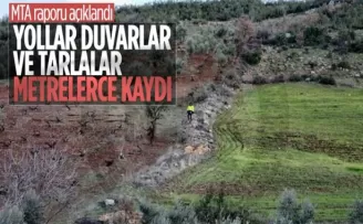 MTA raporu: Deprem bölgesinde yollar, duvarlar ve tarlalar metrelerce kaydı