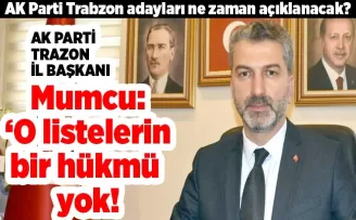 Mumcu: “O listelerin bir hükmü yok!”