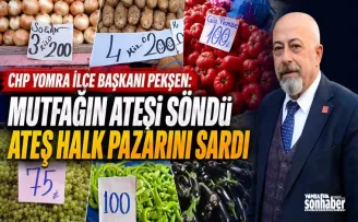 MUTFAĞIN ATEŞİ SÖNDÜ  ATEŞ HALK PAZARINI SARDI