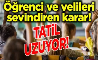 Öğrenci ve velileri sevindiren karar: Tatiller bu süreye kadar uzuyor